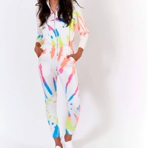 RESTORE Lezat SOFT JUMPSUIT - NEON TIE DYE